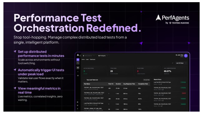 Testing Mavens Launches Next-Gen PerfAgents Performance Orchestration Platform
