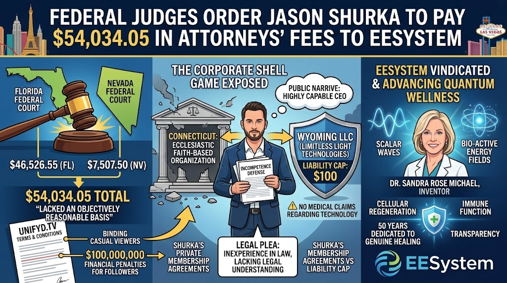 Federal Judges Order Jason Shurka to Pay Over $54,000 in Legal Fees as His "Lack of Legal Understanding" Defense is Entered in Court