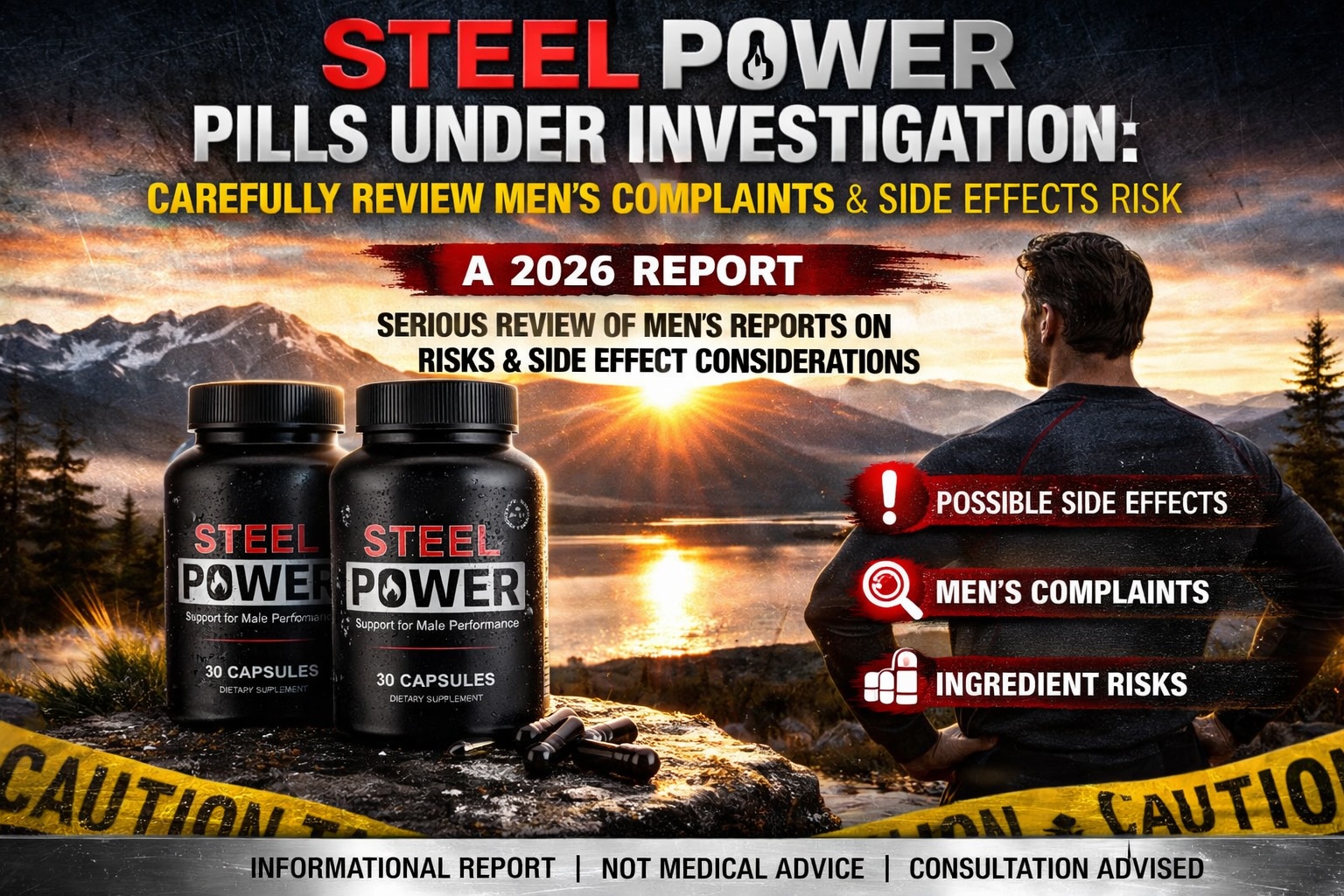 Steel Power Pills Under Investigation - Carefully Review Men's Complaints & Side Effects Risk
