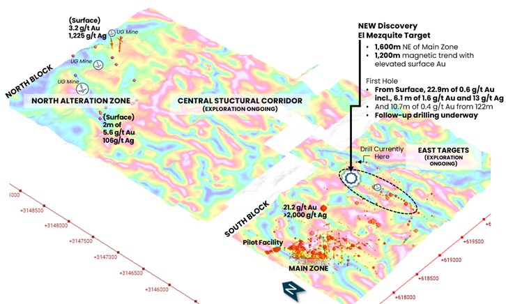 Tocvan Discovers New Gold-Silver Zone 1,600 Meters From Main Zone at South Block Gran Pilar; First Aggressive Step-Out Drilling Intersects Mineralization From Surface