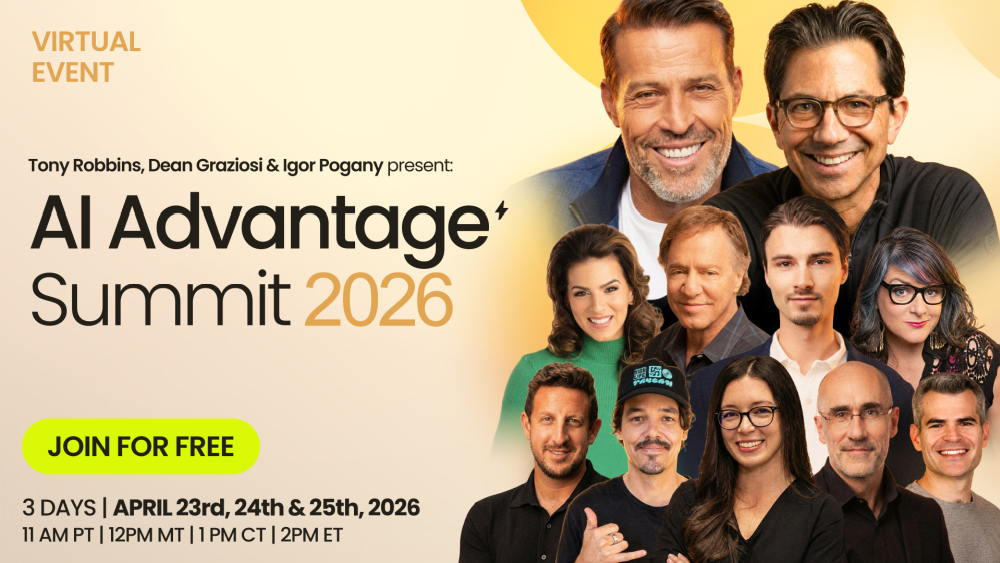 Dean Graziosi & Tony Robbins Say the AI Advantage Summit Will Help Close the Growing AI Confidence Gap