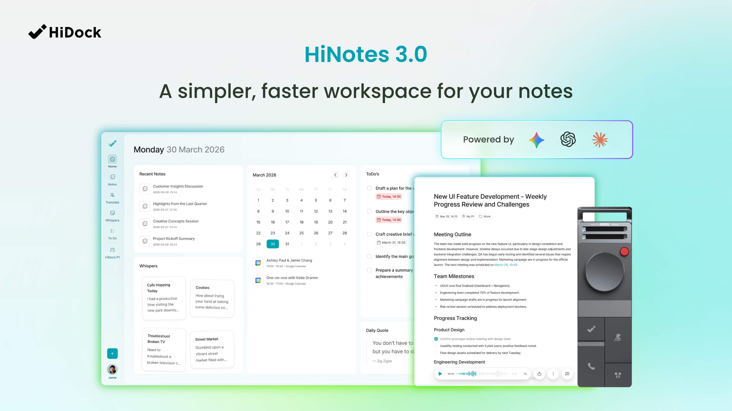 HiDock Launches HiNotes 3.0: Streamlining AI Workflows for Professional Note Management