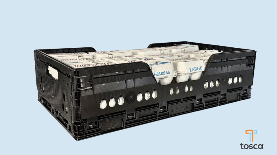 Tosca Ltd. and Rehrig Pacific Revolutionize Specialty Egg Shipping with New 6315 Reusable Packaging Container 