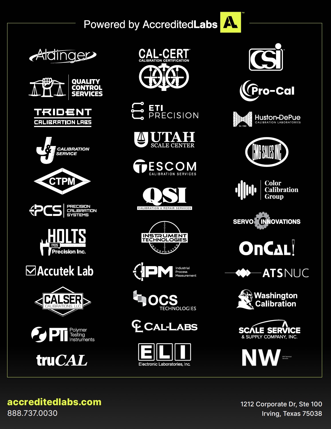 Accredited Labs Reaches 31 Acquired Calibration Companies in Two and a Half Years, Becomes One of the Largest Calibration Services Providers in the United States