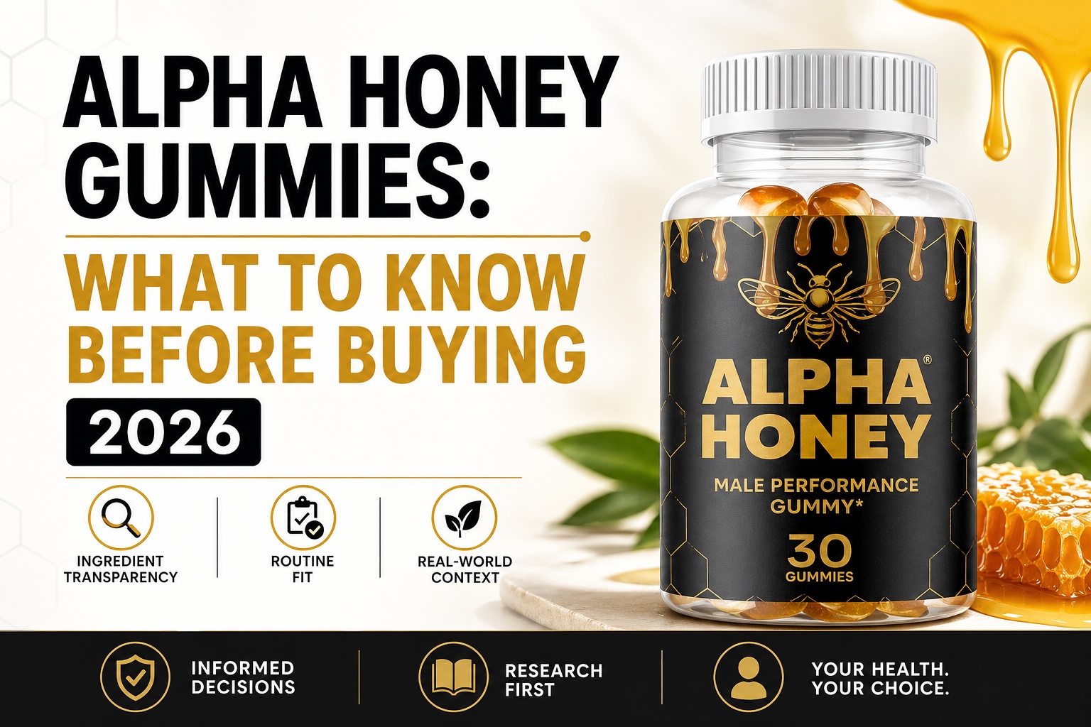 Alpha Honey Gummies Reviewed: Don't Buy Alpha Honey Male Performance Gummies Before Reading This First!