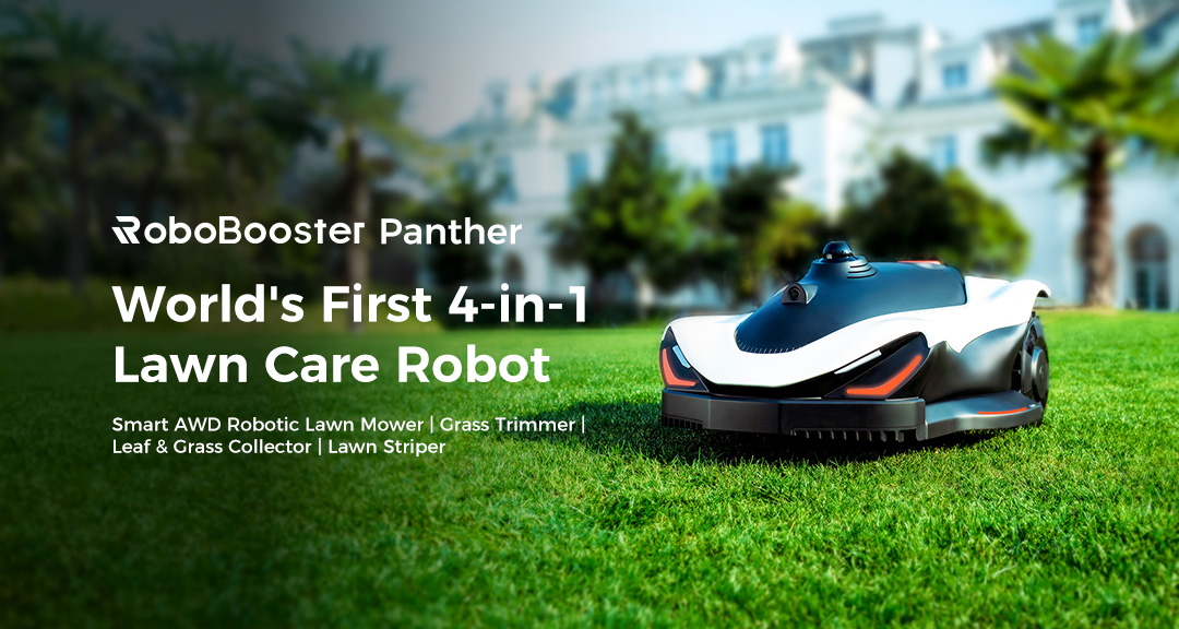 RoboBooster Launches Panther: High-Performance 4-in-1 Lawn Care Robot