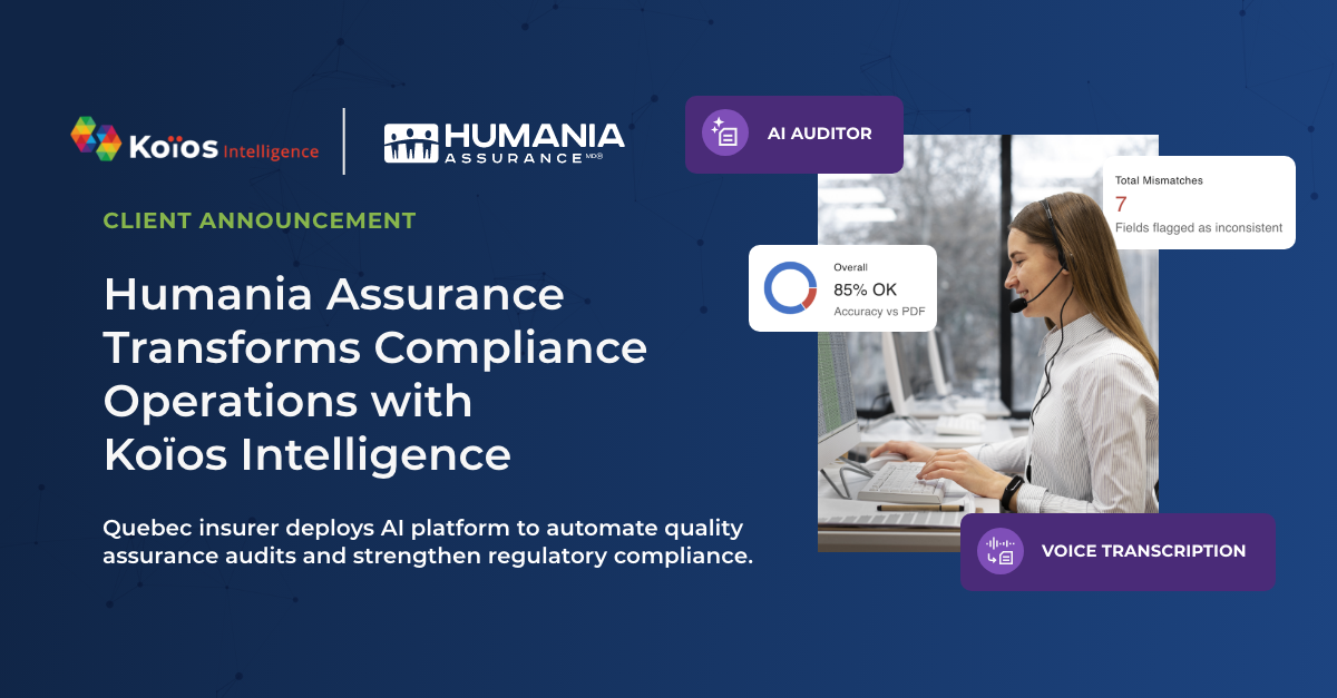 Humania Assurance Transforms Compliance Operations with Koïos Intelligence