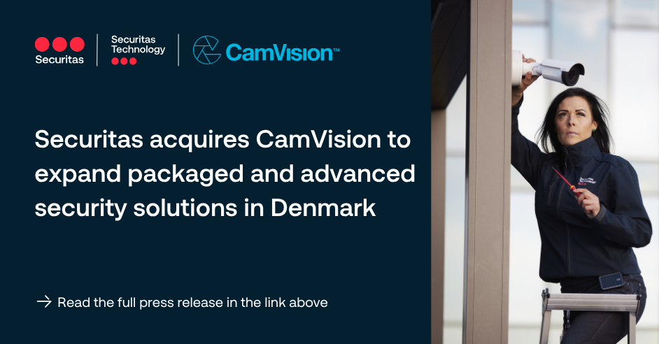 Securitas übernimmt CamVision, um sein Angebot an Sicherheitspaketen und fortschrittlichen Sicherheitslösungen in Dänemark zu erweitern