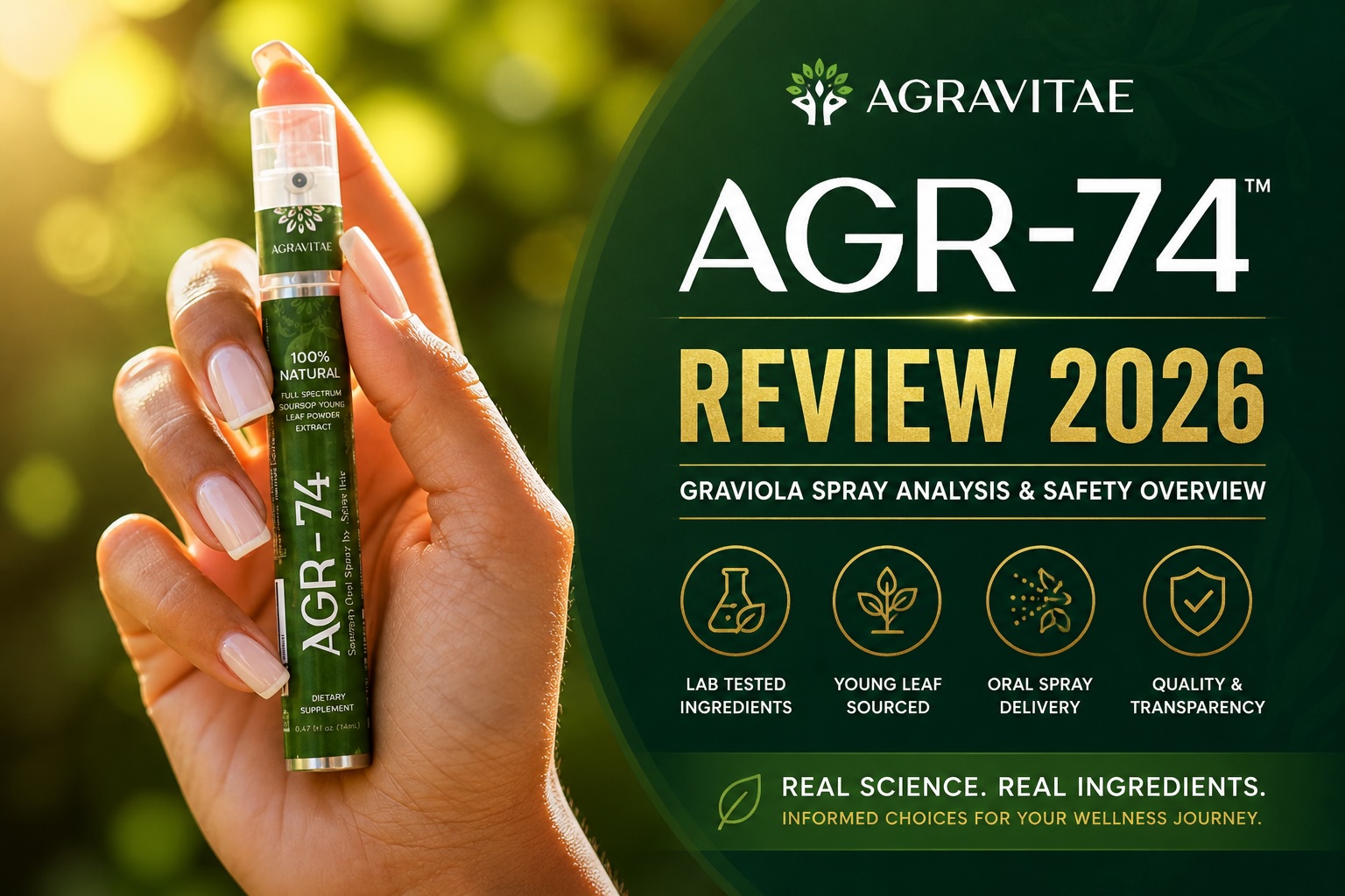 Agravitae AGR-74(TM) Soursop Oral Spray Reviewed: What Cambium's Lab Report Reveals Before You Buy in 2026