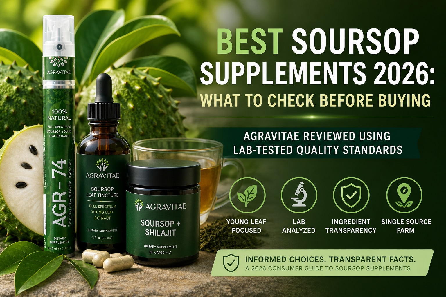 Best Soursop Supplements 2026: What to Check Before Buying (Agravitae Reviewed Using Lab-Tested Quality Standards)