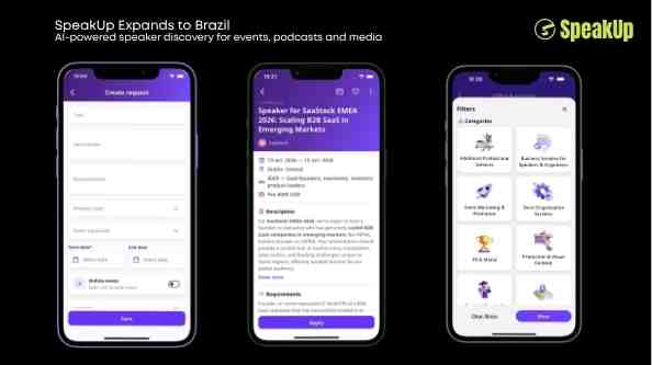 AI Speaker Booking Platform SpeakUp Launches in Brazil, Expands to 4th Market