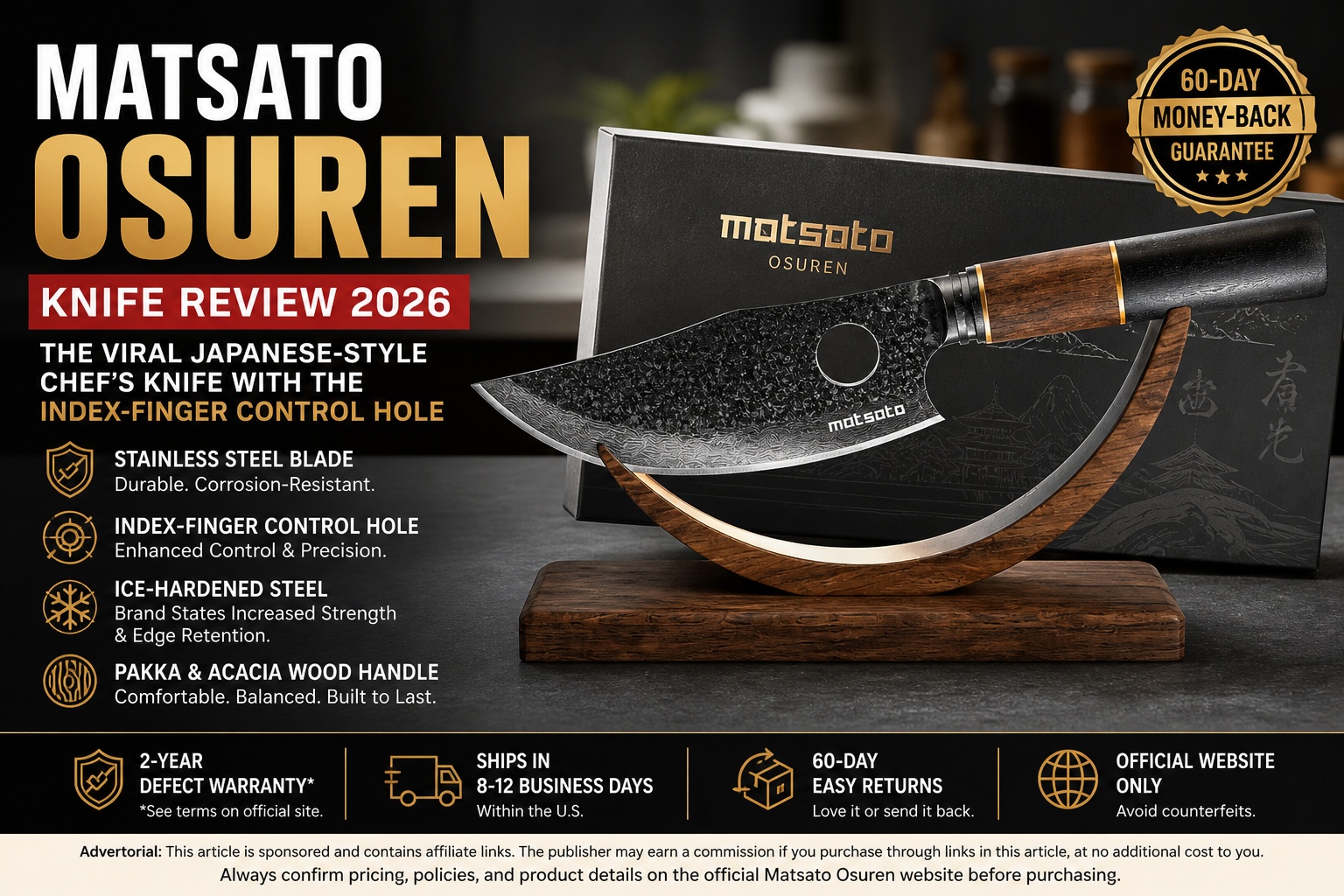 Matsato Osuren Knife Reviewed: Truth Behind This Matsato Osuren Kitchen Knife Claiming to Always Stay Sharp!