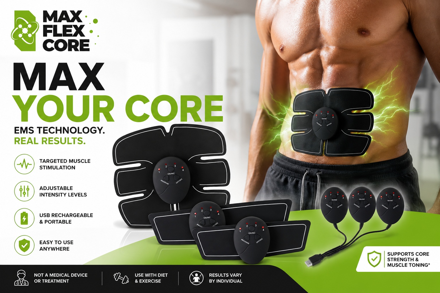 Max Flex Core Review: Don't Buy Your Best EMS Abs Stimulator Before Reading This Max Flex Core Muscle Activation Report!