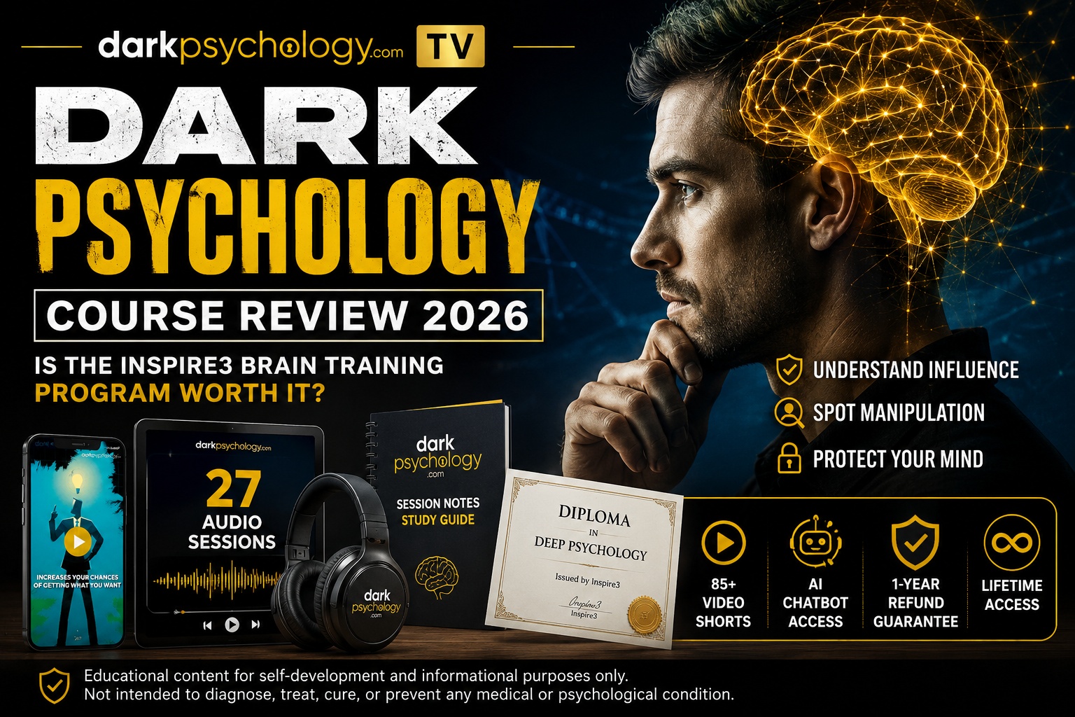 Dark Psychology Course Reviewed: Truth Behind Hacking ANYONE'S Brain to Control, Influence & Persuade in 60 Seconds?