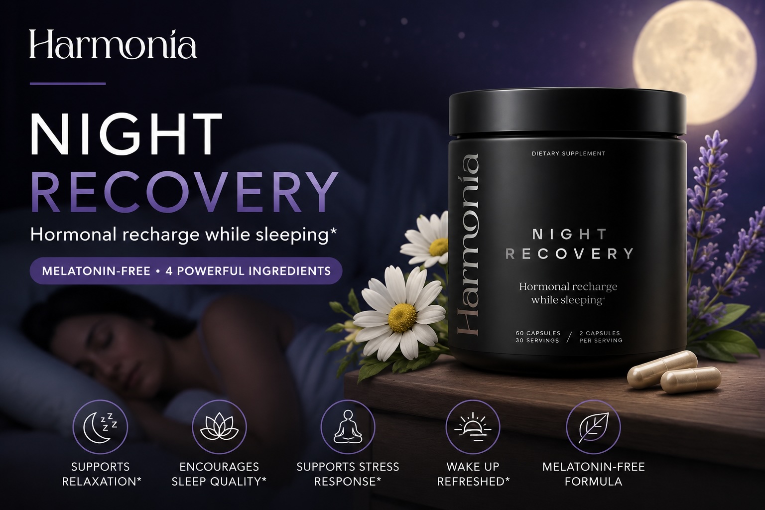 Harmonia Night Recovery Reviewed: Don't Buy Your Melatonin-Free Sleep Support Supplements Before Reading This Harmonia Report!