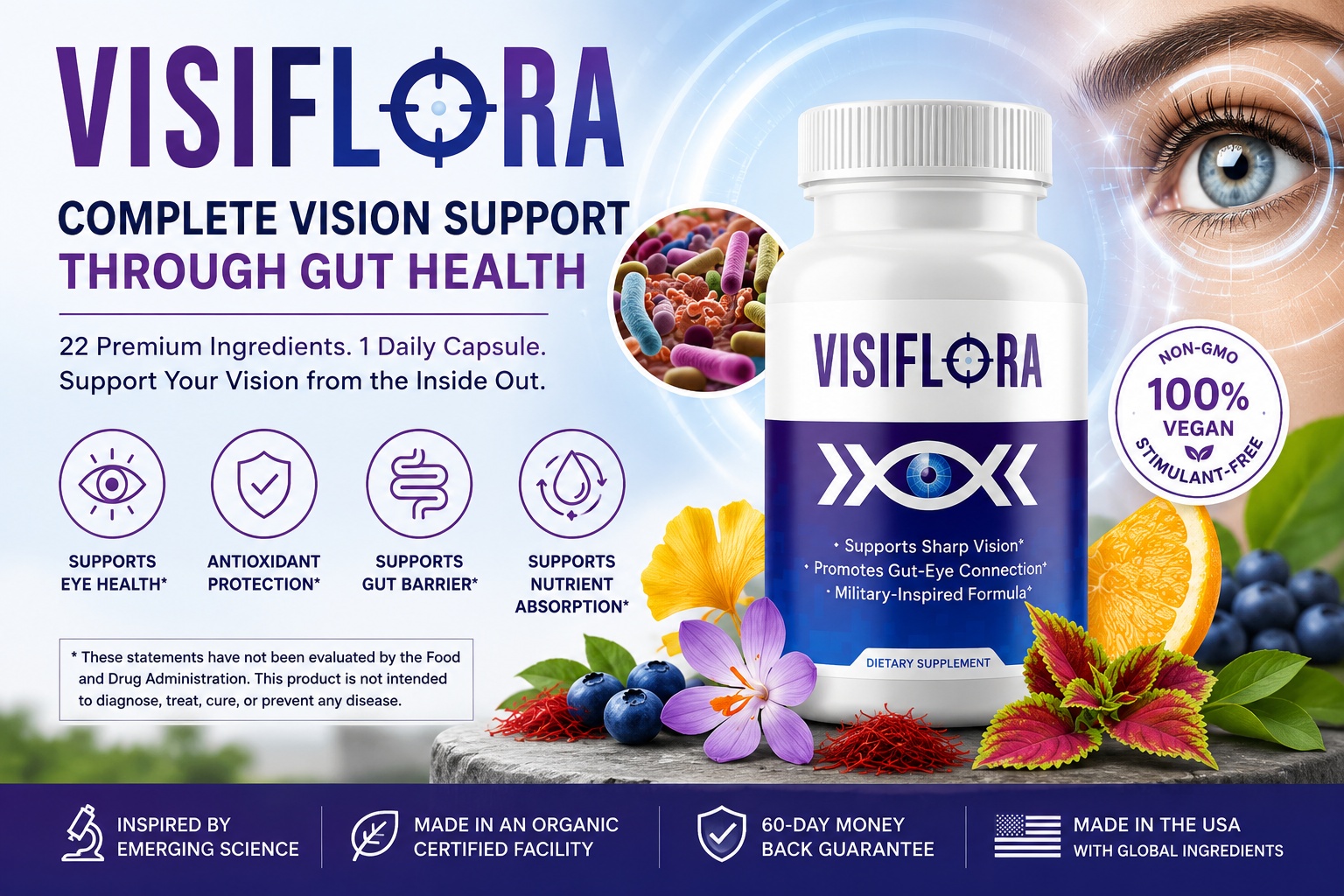 VisiFlora Reviewed: Truth Behind This Leading Vision Support Supplement That Starts Working in the Gut First?