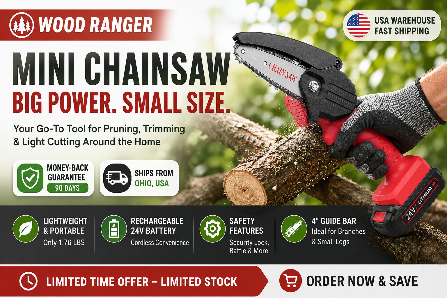 Wood Ranger Mini Chainsaw Reviewed: Don't Buy Your Portable Cordless Handheld Mini Chainsaw Before Reading This WoodRanger Trimming Report!