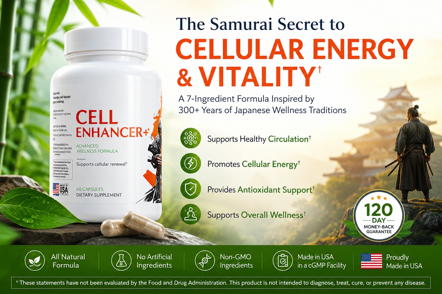 Cell Enhancer Plus Reviewed: Don't Buy Your "Best Cellular Renewal Supplements" Before Reading This Samurai Secret Anti-Aging Report First! 