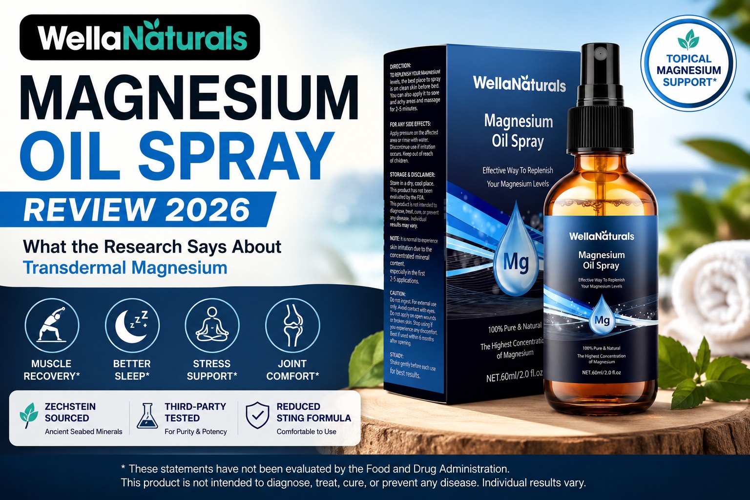 WellaNaturals Magnesium Oil Reviews: Don't Buy Your Topical Magnesium Spray Before Reading This WellaNaturals Report First!