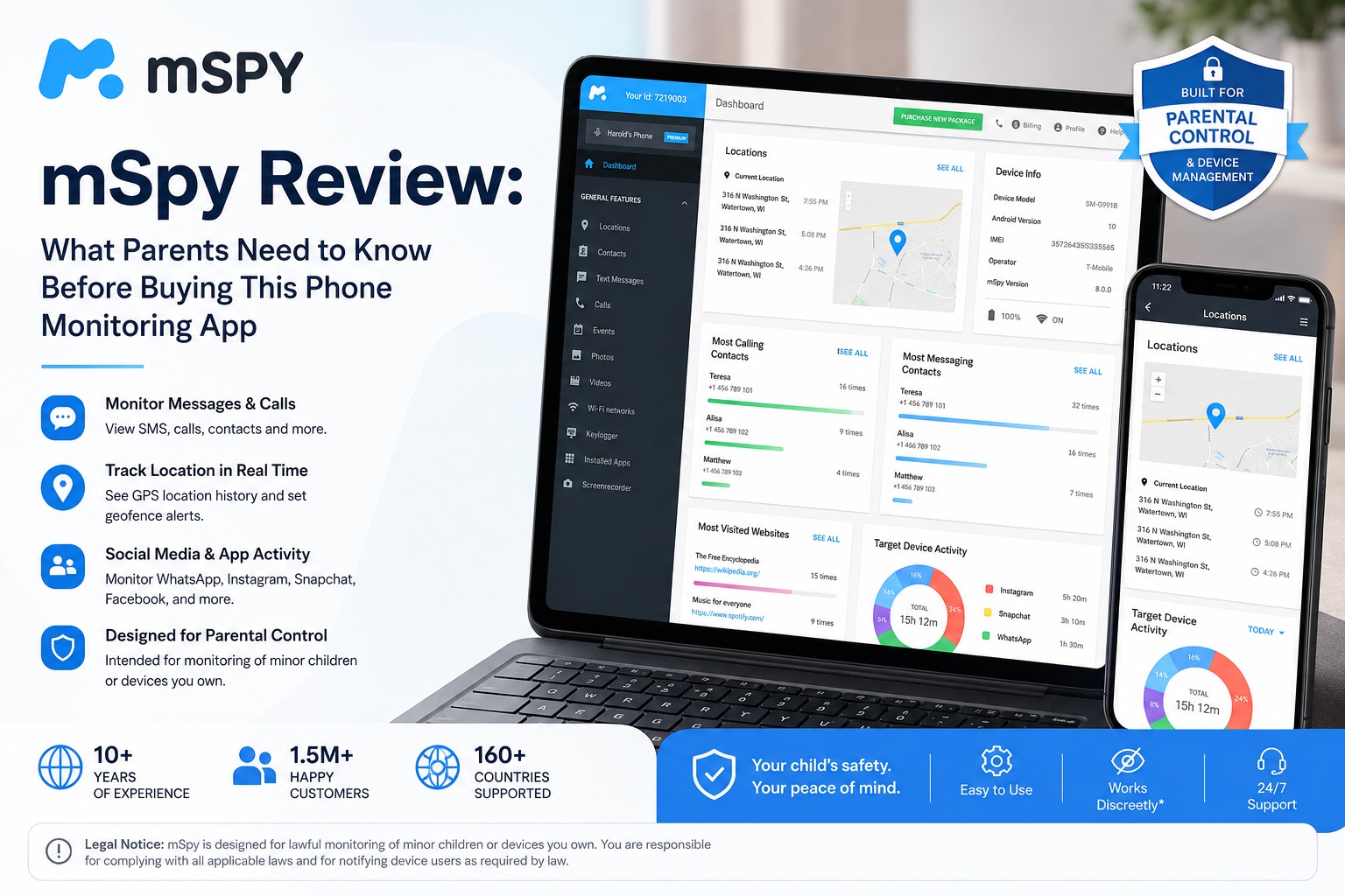 mSpy Review for Parents: Truth Behind Total Visibility Monitoring Your Child's Smartphone Activity To Keep Your Kid Safe From Online Predators!