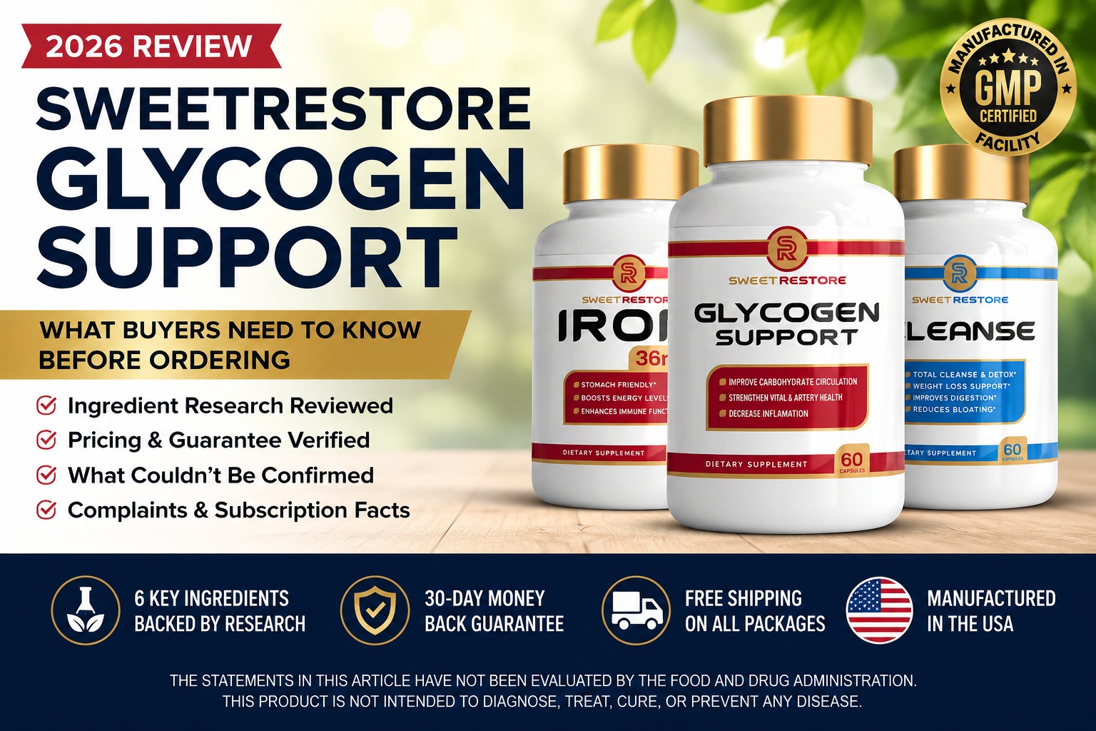 SweetRestore Glycogen Support Ingredient Research: What Buyers Should Verify Before Ordering Sweet Restore Blood Sugar Capsules