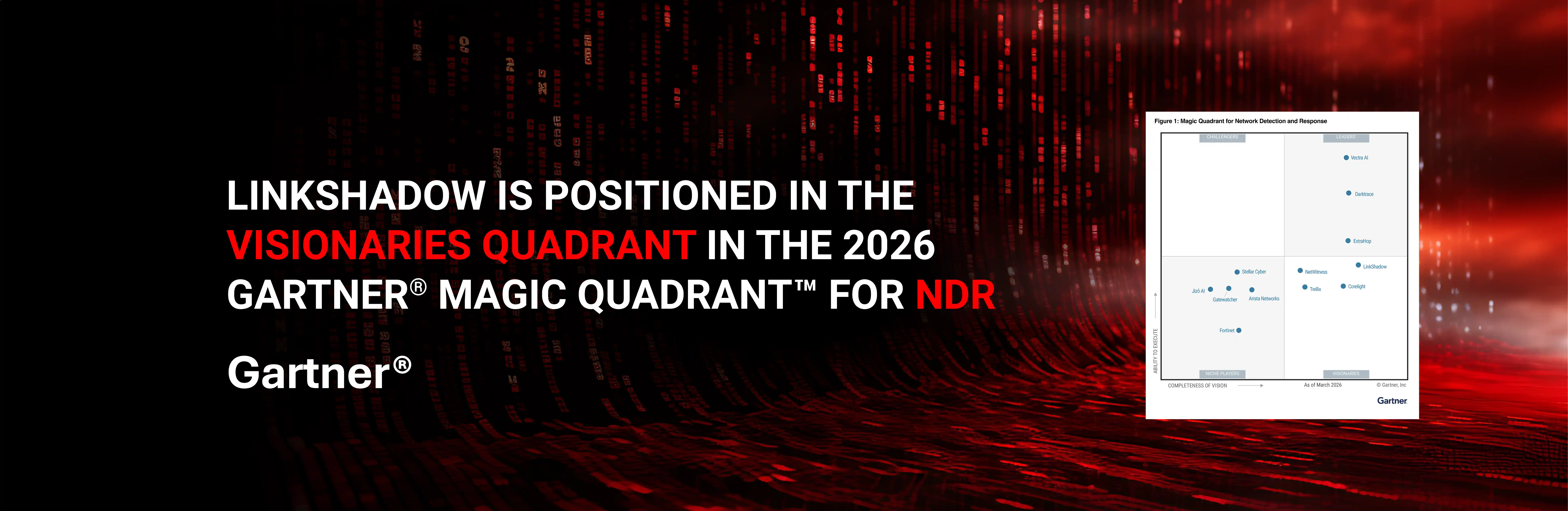 LinkShadow is Positioned in the Visionaries Quadrant in the 2026 Gartner(R) Magic Quadrant(TM) for Network Detection and Response (NDR)