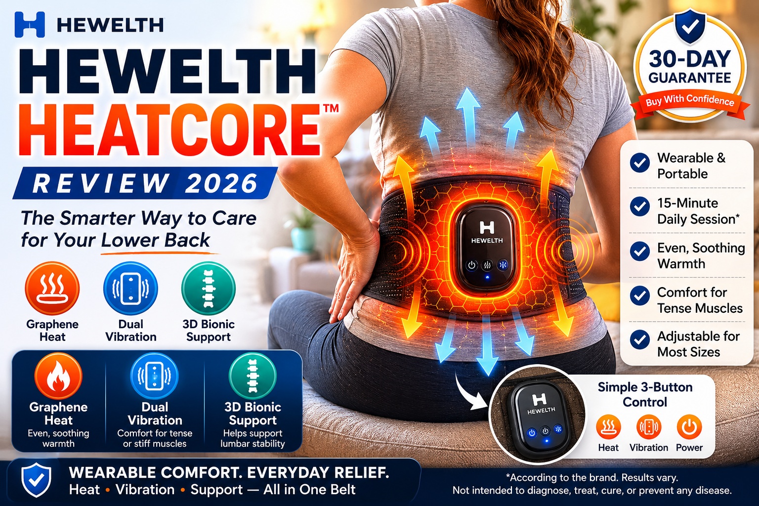 Hewelth HeatCore Explained: Researching This At-Home Solution for Lower Back Relief To Know Before Buying
