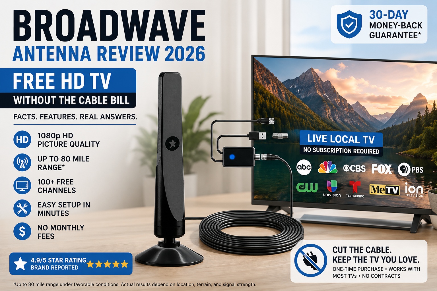 BroadWave Antenna Review: Truth Behind BroadWave Being The Best Antenna To Watch Free Over The Air TV?