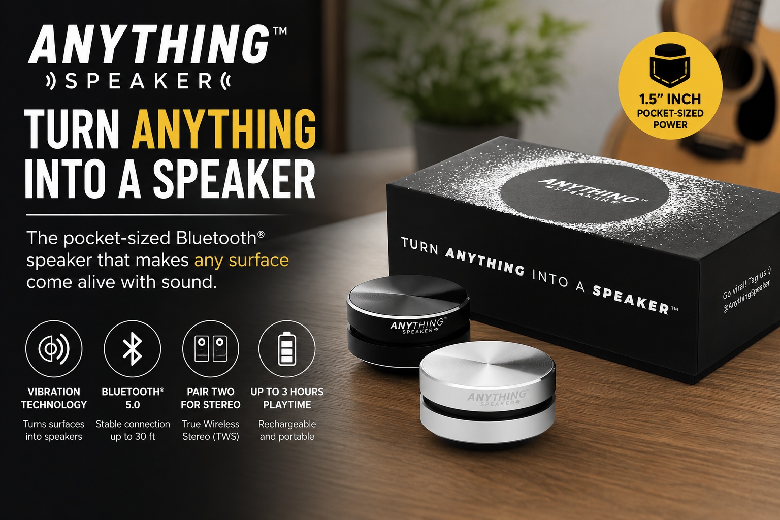 Anything Speaker Surface Vibration Bluetooth Speaker Technology Examined for Portable Audio Buyers
