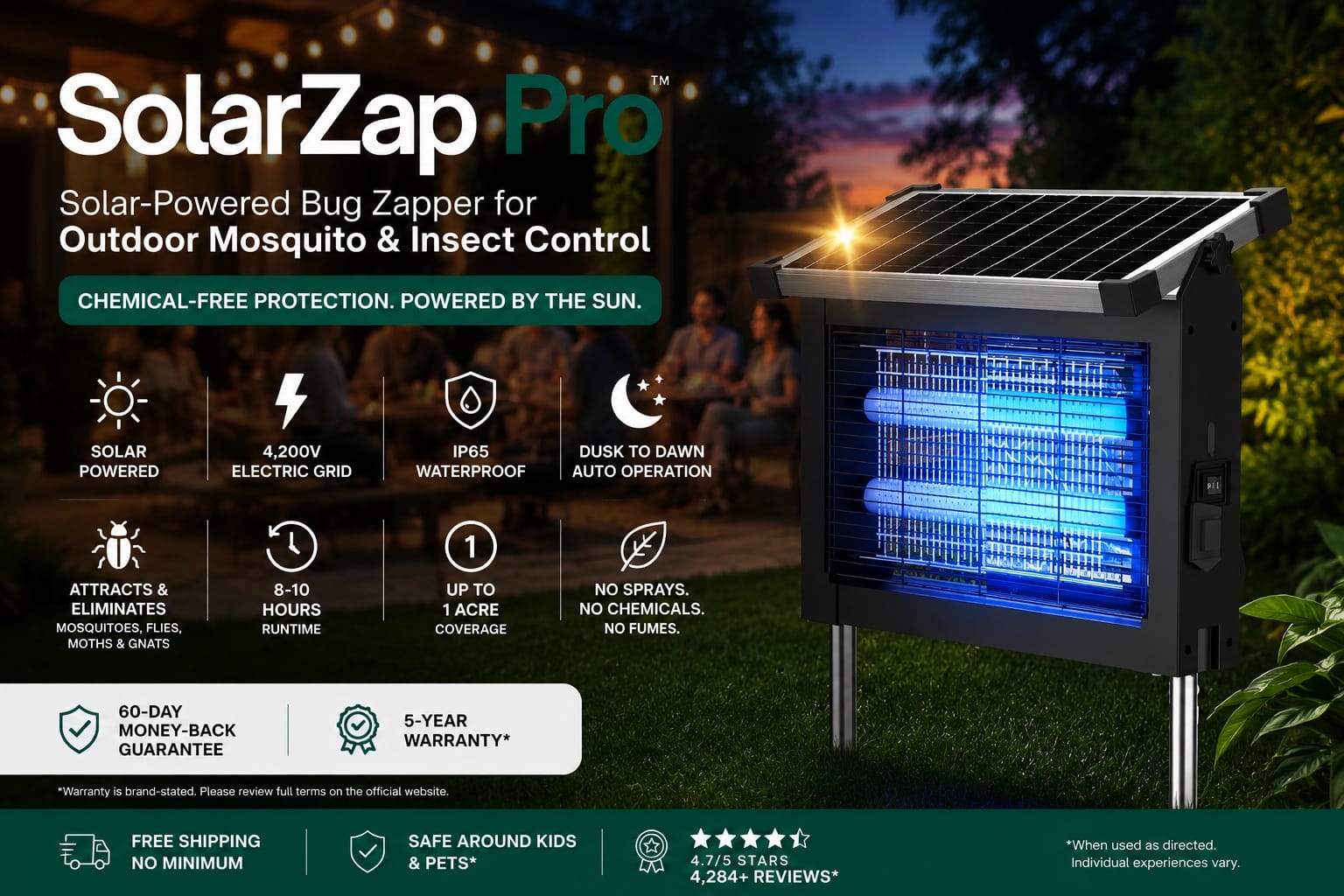SolarZap Pro Review (2026): WhirlMist's Solar Bug Zapper Tested Against the Hype Before You Buy