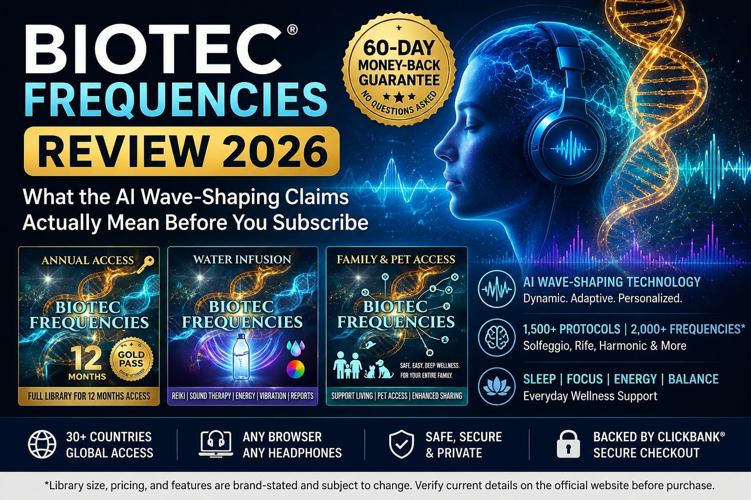 Biotec Frequencies Review 2026: Don't Subscribe Before Reading What The AI Wave-Shaping Claims Actually Mean First!
