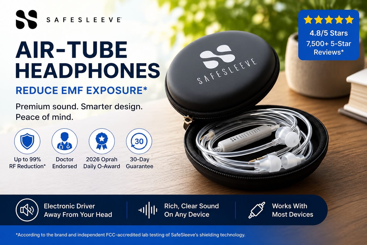 SafeSleeve Anti-Radiation Air-Tube Headphones Review 2026: What Buyers Asking About Doctor-Endorsed EMF Reduction Should Know Before Purchasing