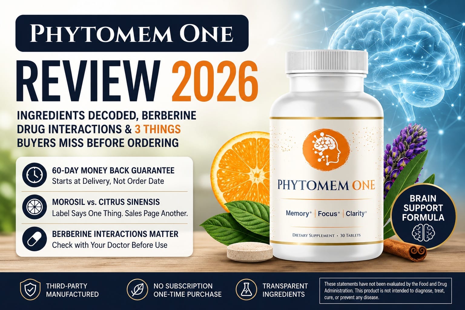 Phytomem One Review (2026): Ingredients Decoded, Berberine Drug Interactions, and 3 Things Buyers Miss Before Ordering