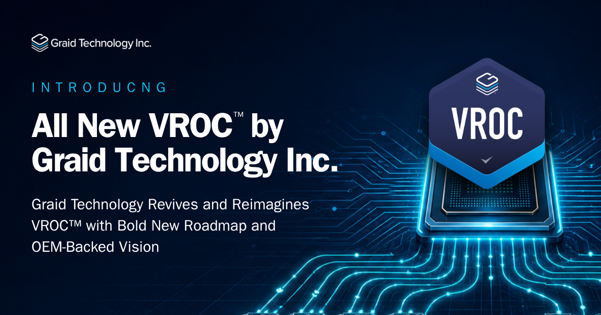 Graid Technology lanza VROC™ by Graid Technology con el respaldo de fabricantes OEM de primer nivel