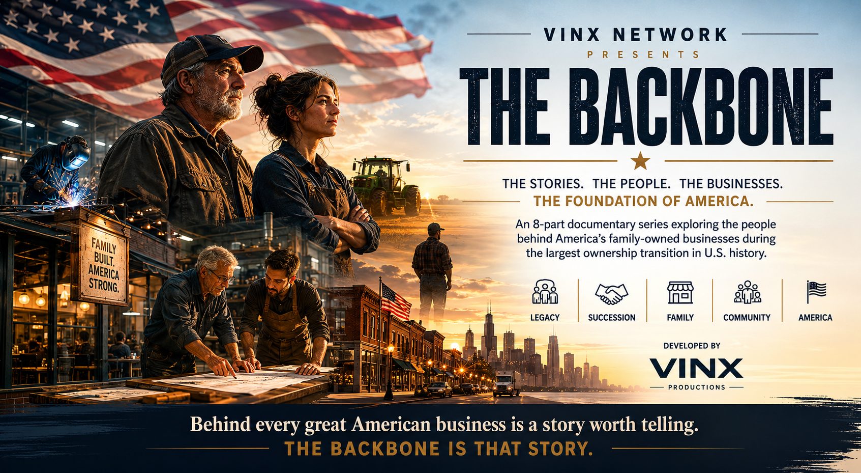 Vinx Network Develops Documentary Series 'The Backbone' Exploring America's Small Business Succession Wave