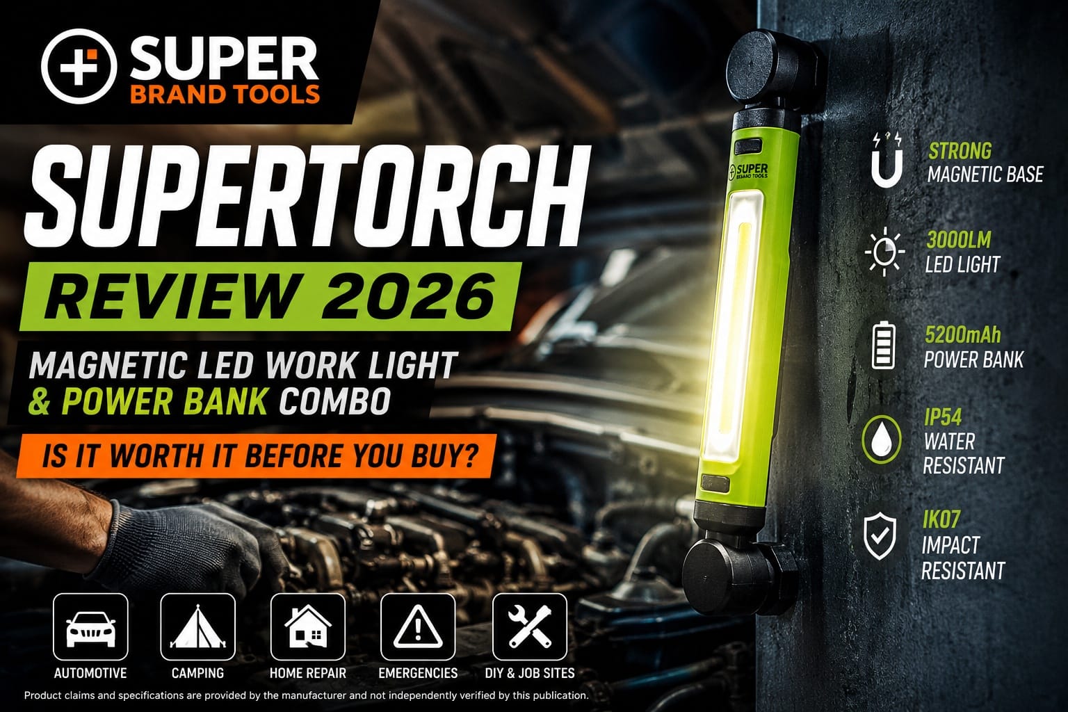 SuperTorch Review 2026 Explores Why Consumers Are Comparing Magnetic Work Lights With Power Bank Functionality Before Ordering