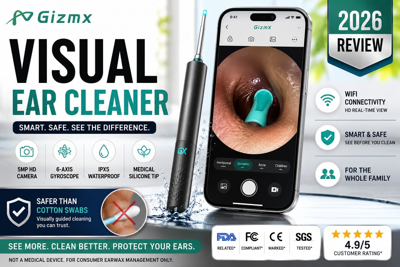 GizmX Visual Ear Cleaner Review 2026 Explores Why Buyers are Comparing WiFi Ear Cameras for At-Home Earwax Maintenance