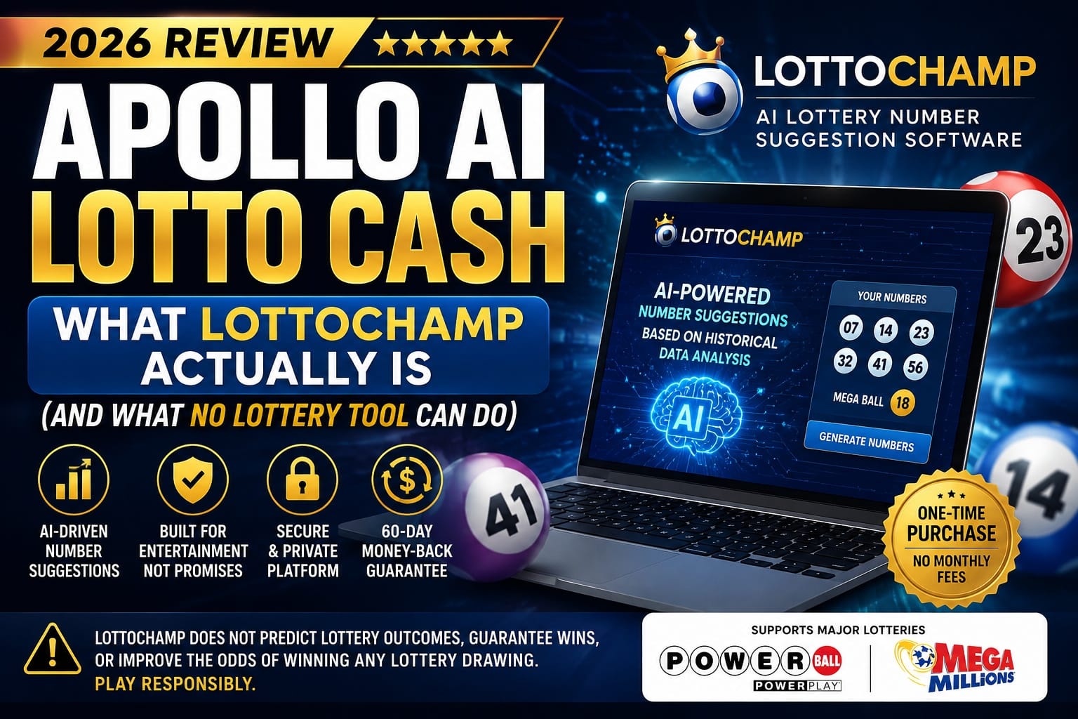 Apollo AI Lotto Cash Review 2026 Explores LottoChamp, AI Lottery Number Tools, and What Buyers Should Know Before Ordering
