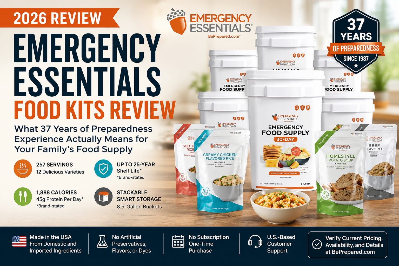 Emergency Essentials Food Kits Review 2026: What Buyers Should Know Before Ordering Long-Term Food Storage
