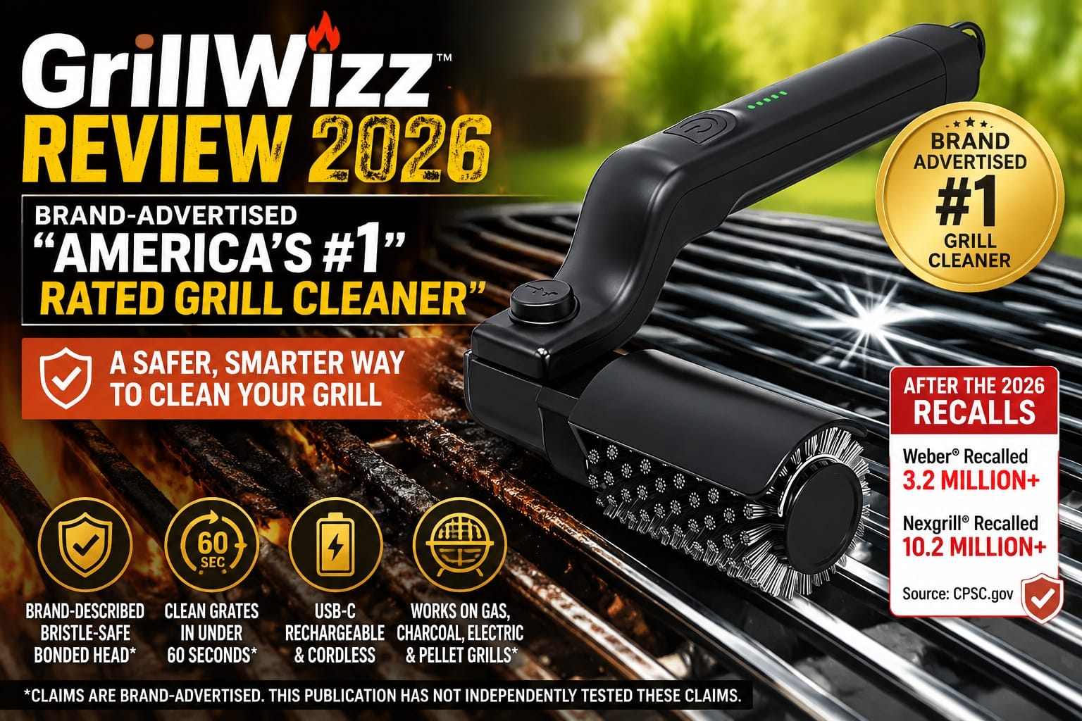 GrillWizz Grill Cleaner Review 2026 Explores Why Grill Owners Are Comparing Bonded-Bristle Cleaning Tools After Wire Brush Recalls