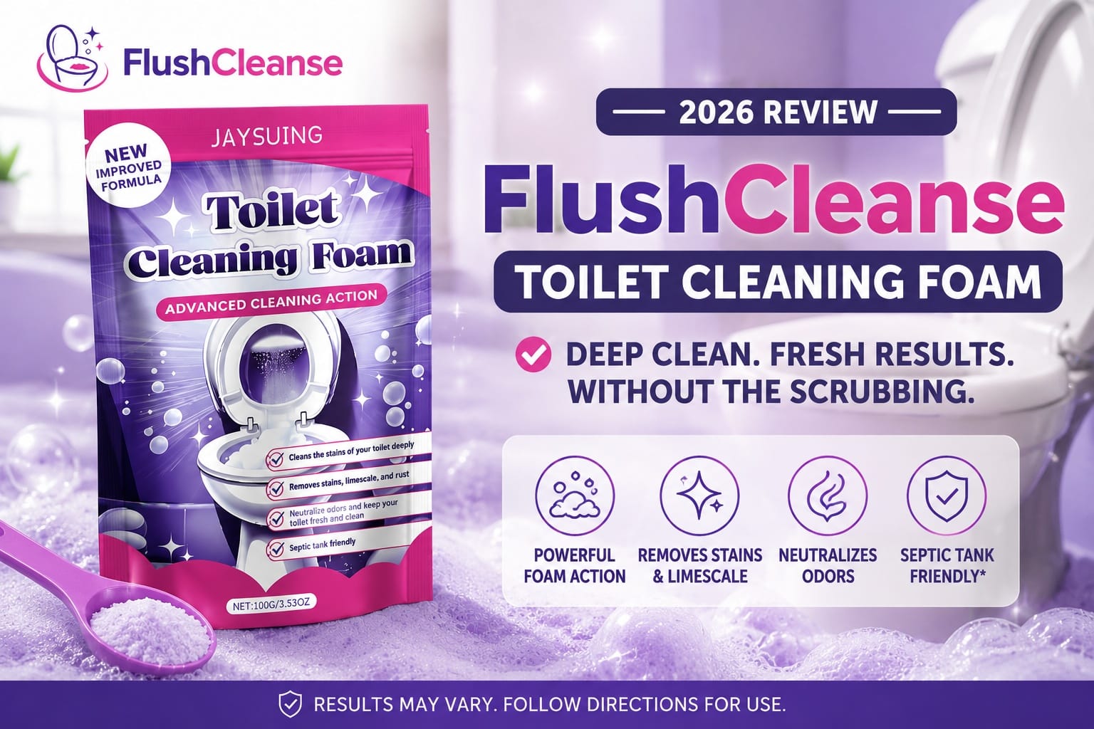 FlushCleanse Review 2026 Explores Why Hard Water Households Are Comparing Foaming Toilet Cleaner Powders