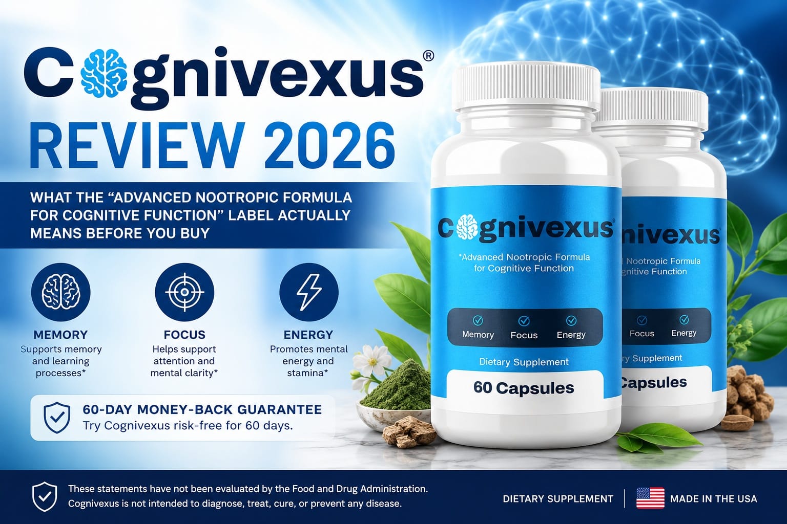 Cognivexus Review 2026 Explores Why Cognitive Wellness Shoppers are Comparing Nootropic Supplement Support