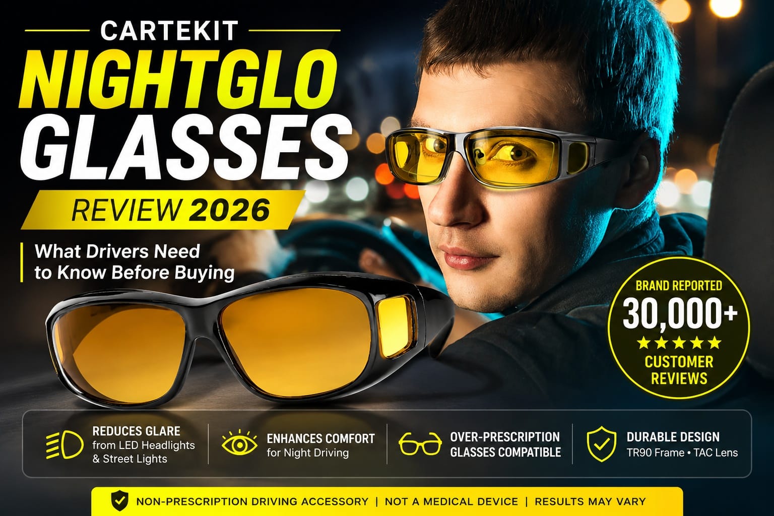 Cartekit NightGlo Glasses Review 2026 Explores Why Drivers are Comparing Anti-Glare Night Driving Eyewear Before Ordering