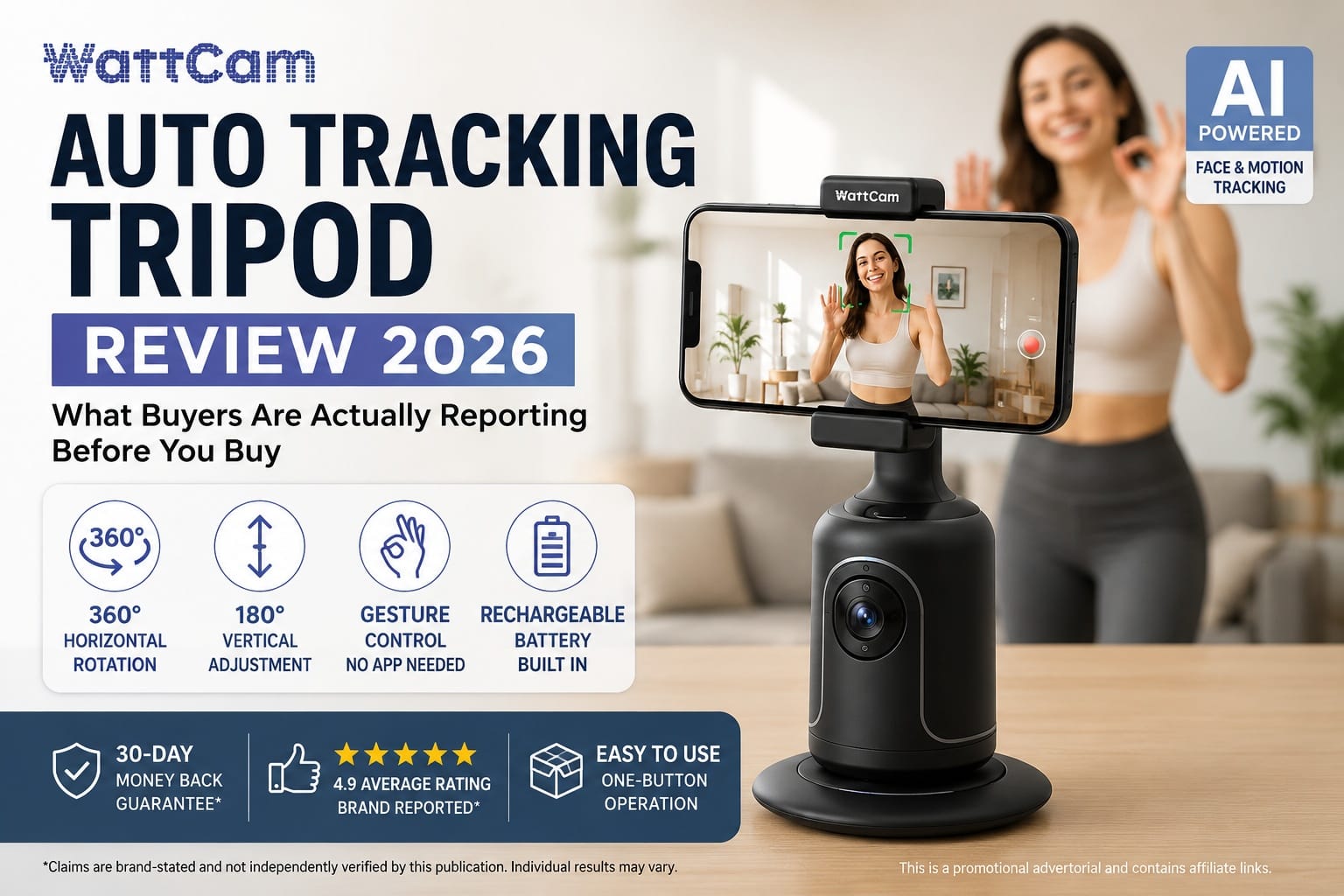 WattCam Auto Tracking Tripod Review 2026: What Buyers Should Know About the AI Face-Tracking Phone Stand for Solo Creators