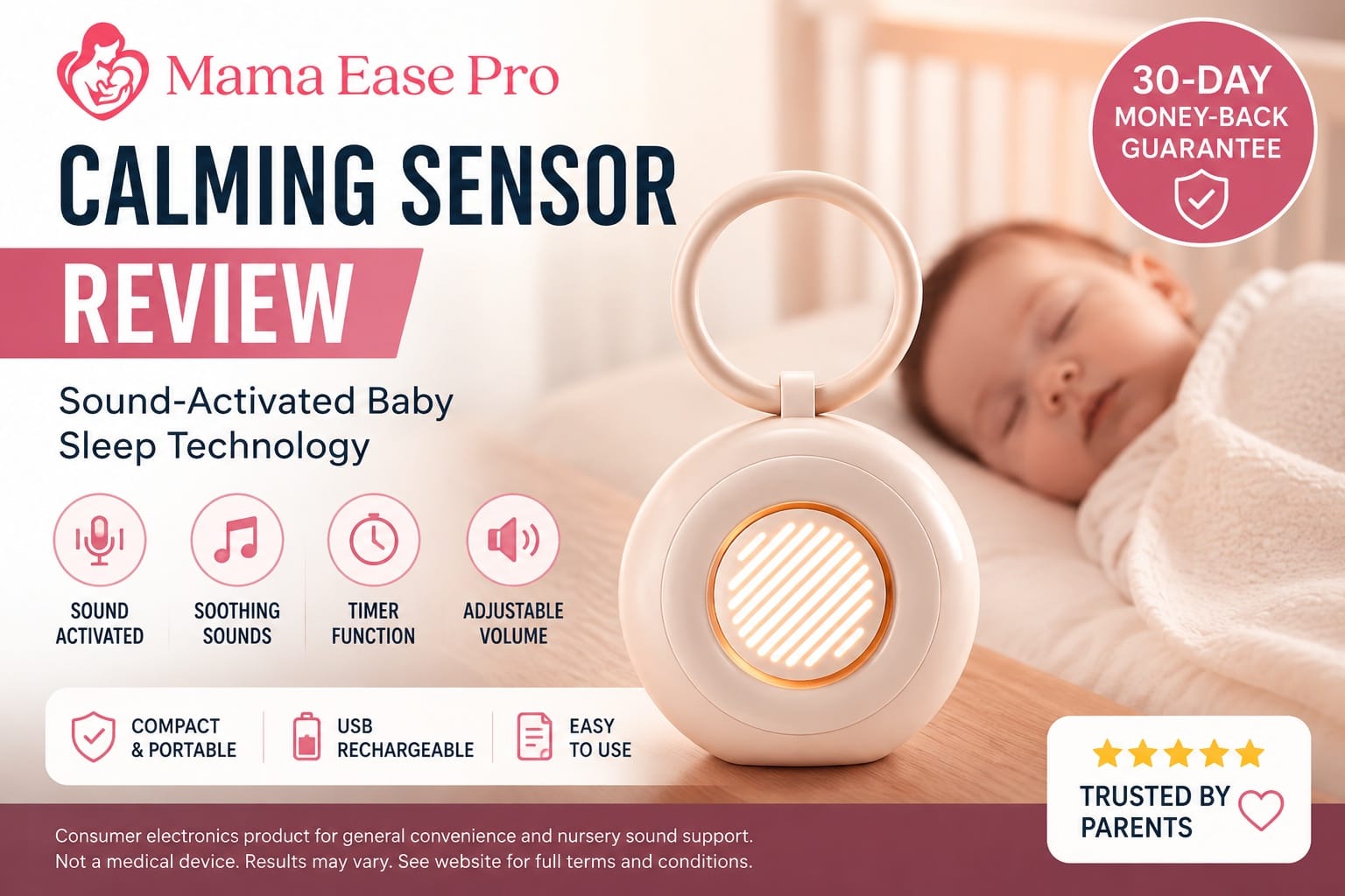 Mama Ease Pro Calming Sensor Review 2026: What Parents Should Know About the Cry-Activated Nursery Sound Device