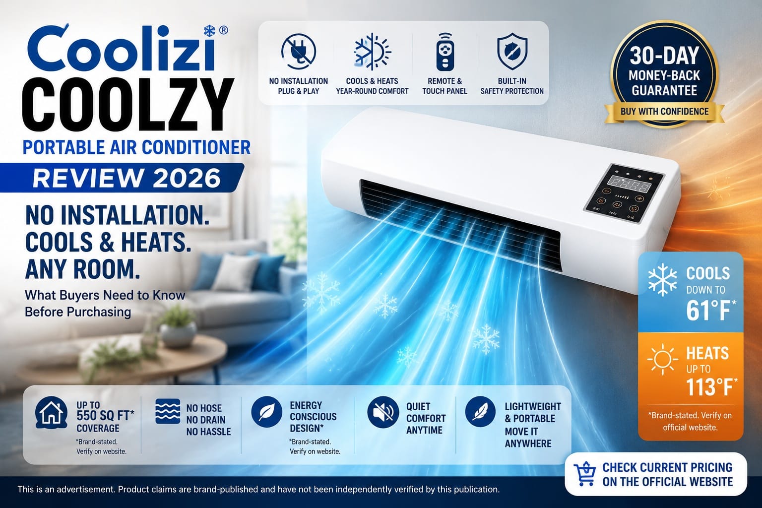 Coolizi Coolzy Review 2026 Explores Why Shoppers Are Comparing No-Installation Portable AC Options for Summer Comfort