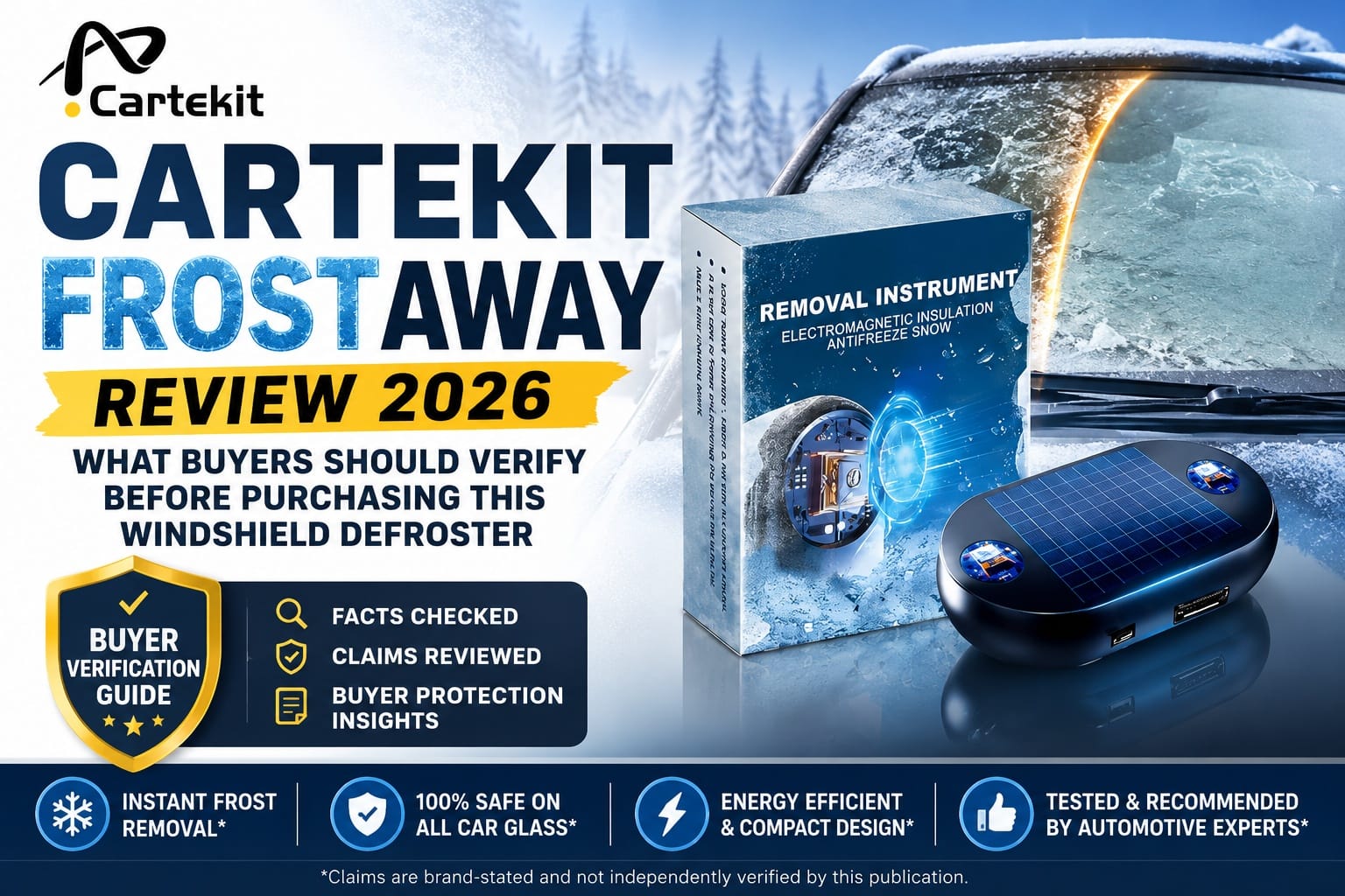 Cartekit FrostAway Review 2026: Why Drivers are Comparing Portable Windshield Defrosters Before Winter Mornings