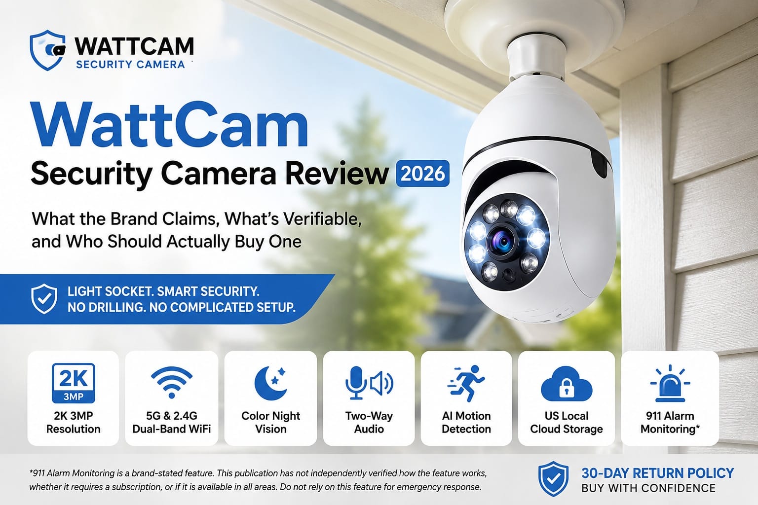 WattCam Security Camera Reviews 2026: Why Buyers are Comparing Light Socket Cameras for No-Drill Home Monitoring