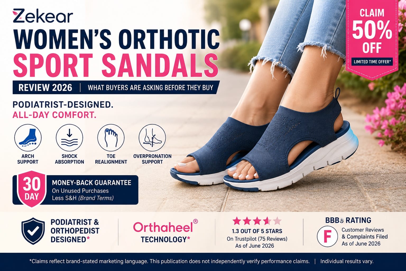 Zekear Women's Orthotic Sport Sandals Review 2026 Explores What Buyers Should Know Before Ordering