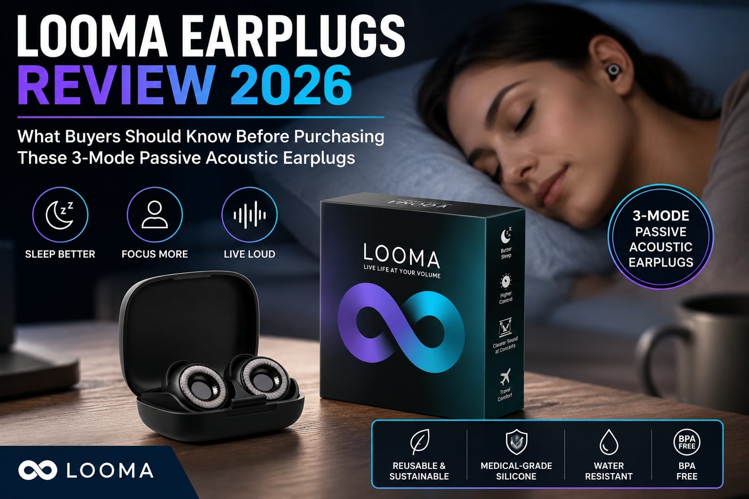 Looma Earplugs Review 2026 Explores 3-Mode Noise Reduction, Sleep Use, Pricing, and Buyer Considerations